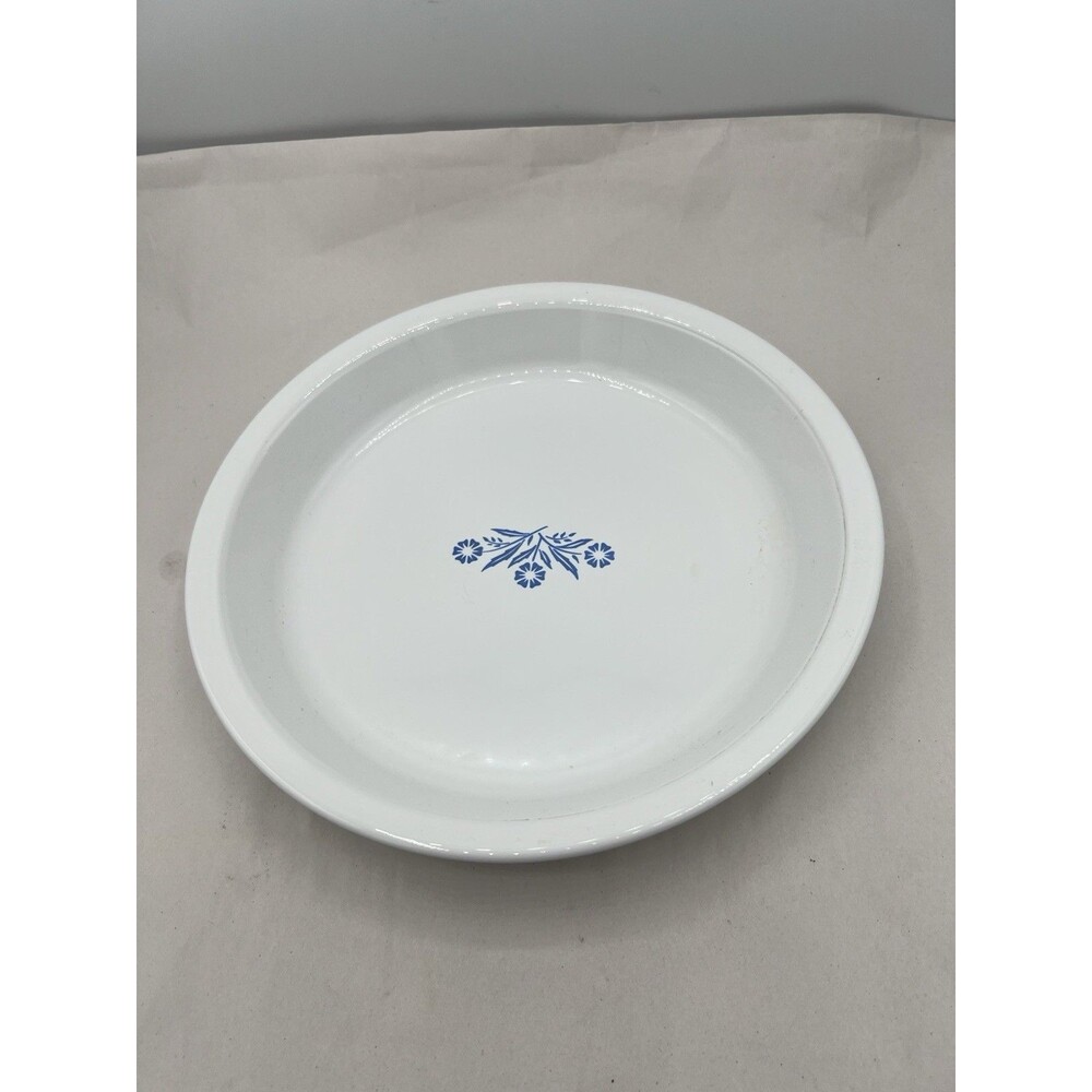 Vintage Corning Ware Blue Cornflower 9.75 in Pie Plate Baking Dish P-309 USA